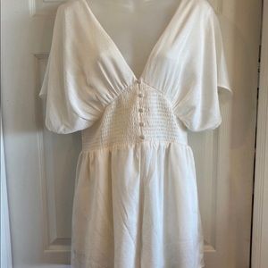 Women’s express romper white satin